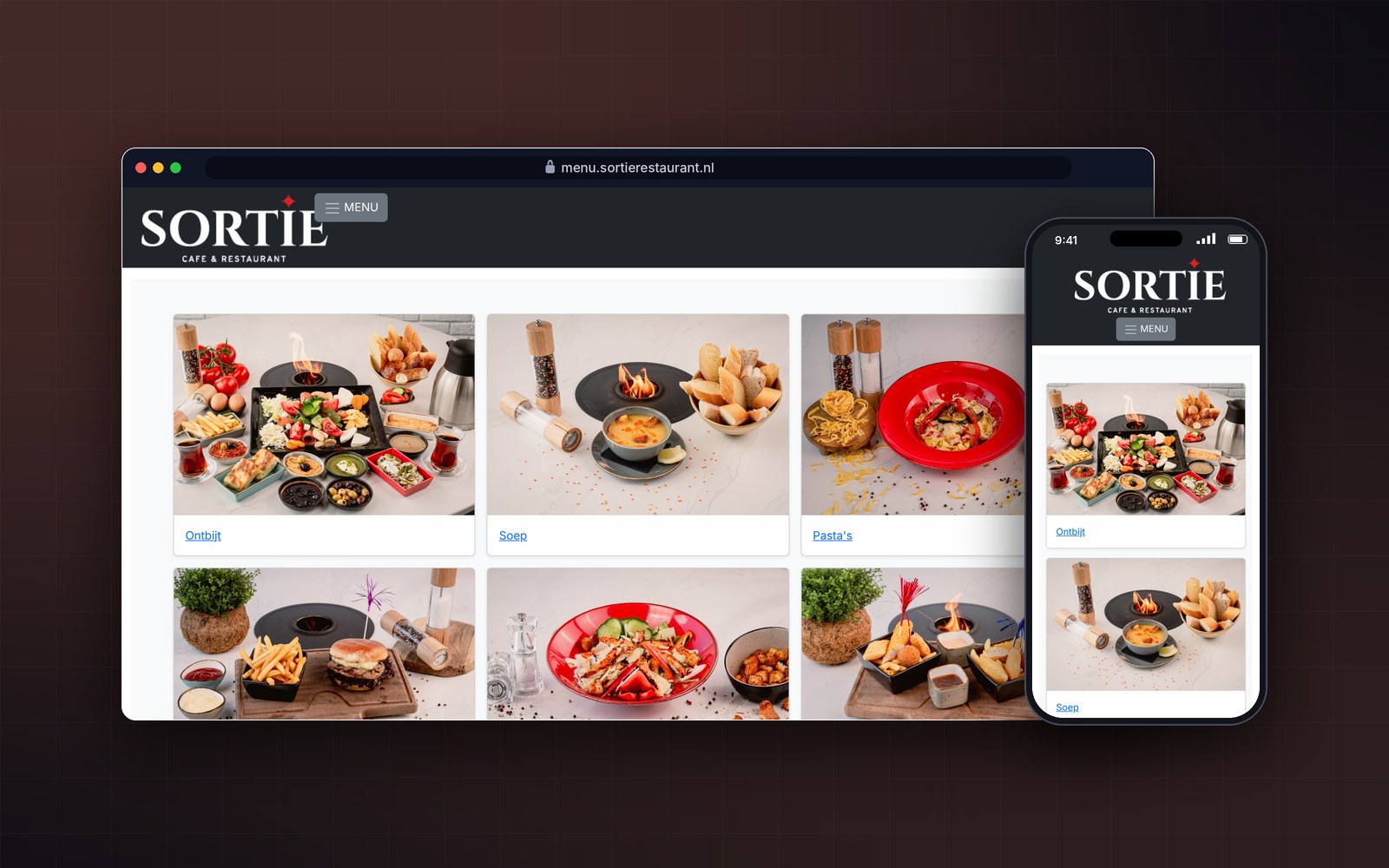 Sortie Menu